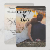 Elegantes, modernes, benutzerdefiniertes Foto Einladung (Vorne/Hinten)