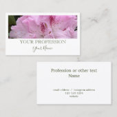 Elegantes, modernes, benutzerdefiniertes Foto, grü Visitenkarte (Vorne/Hinten)