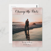 Elegantes, modernes, benutzerdefiniertes Foto Postkarte (Vorne/Hinten)