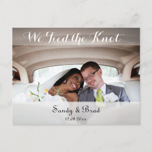 Elegantes, modernes, benutzerdefiniertes Foto Postkarte (Vorderseite)