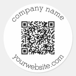 Elegantes modernes benutzerdefiniertes QR-Code- un Runder Aufkleber