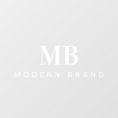 Elegantes modernes Beruflich-Minimal-Monogramm Fensteraufkleber (Blatt)