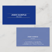 Elegantes modernes Berufliches Design Blue Gold Visitenkarte (Vorne/Hinten)