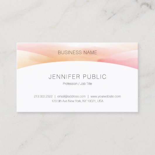 Elegantes, modernes Berufliches Design Visitenkarte (Vorderseite)