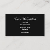 Elegantes modernes Berufliches Foto Visitenkarte (Rückseite)