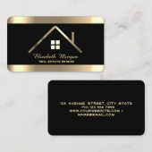Elegantes, modernes Berufliches Goldhaus Visitenkarte (Vorne/Hinten)