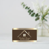 Elegantes modernes Berufliches Haus Roof Real Anwe Visitenkarte (Stehend Vorderseite)