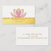 Elegantes modernes Berufliches Imitat Gold Lotus Visitenkarte (Vorne/Hinten)