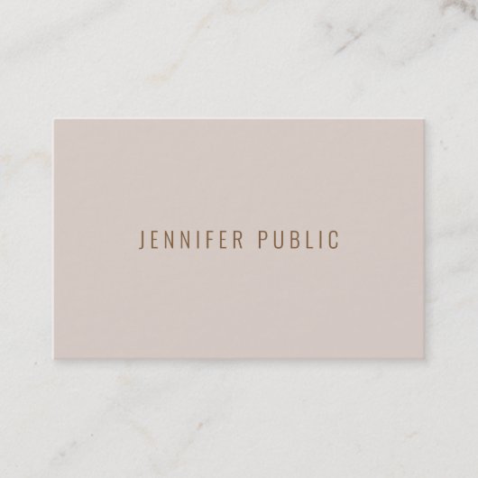 Elegantes modernes Berufliches Minimalistisches Te Visitenkarte (Vorderseite)