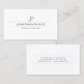 Elegantes modernes Berufliches Monogramm Einfach S Visitenkarte (Vorne/Hinten)