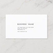 Elegantes modernes berufliches schlichtes visitenkarte (Rückseite)