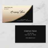 Elegantes, modernes Berufliches Schwarzes Licht Visitenkarte (Vorne/Hinten)