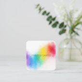 Elegantes, modernes Berufliches Template Quadratische Visitenkarte (Stehend Vorderseite)