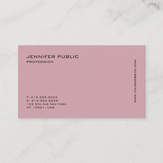 Elegantes modernes Berufliches Trenddesign Visitenkarte (Vorderseite)