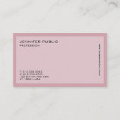 Elegantes modernes Berufliches trendiges Design Visitenkarte (Rückseite)