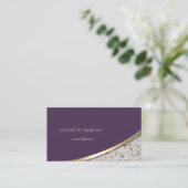Elegantes modernes Berufliches Violett, Marmor Visitenkarte (Stehend Vorderseite)