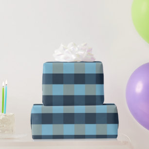 Elegantes, modernes blau-graues Muster Geschenkpapier
