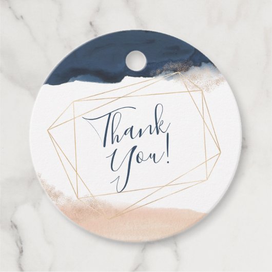 Elegantes modernes Blau und Rosa Rosa als Sie bevo Geschenkanhänger (Vorderseite)