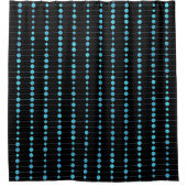 Elegantes, modernes, blaues Perlenmuster| Duschvorhang (Vorderseite)
