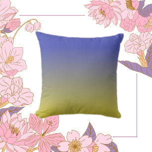 Elegantes modernes blaugraues, grünes Muster Kissen