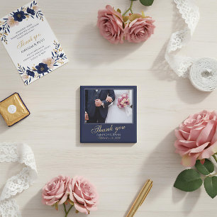 Elegantes modernes Blue Foto Vielen Dank für Ihre  Magnet