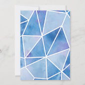 Elegantes, modernes Blue Watercolor Gem Brautparty Einladung (Rückseite)
