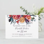 Elegantes, modernes, blumenfarbenes Party Einladung (Stehend Vorderseite)