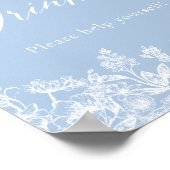 Elegantes, modernes Blumenkochzeichen Poster (Ecke)