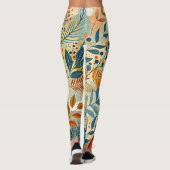Elegantes modernes Blumenmuster Leggings (Rückseite)