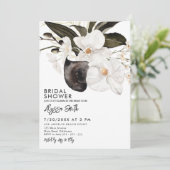 Elegantes modernes Blumenorchid Blooms Brautparty Einladung (Stehend Vorderseite)