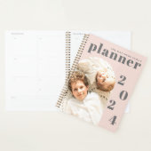Elegantes, modernes Blush Pink Custom Family Foto  Planer (Anzeige)