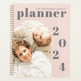 Elegantes, modernes Blush Pink Custom Family Foto  Planer