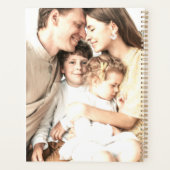Elegantes, modernes Blush Pink Custom Family Foto  Planer (Rückseite)