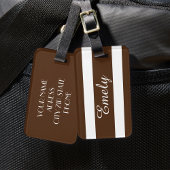 Elegantes, modernes, braunes Muster Gepäckanhänger