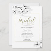 Elegantes, modernes Brautparty Magnolia Einladung (Vorderseite)