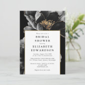 Elegantes modernes Brautparty mit Blumenmuster Einladung (Stehend Vorderseite)