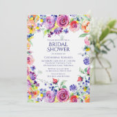 Elegantes modernes Brautparty mit Wasserfarben Einladung (Stehend Vorderseite)