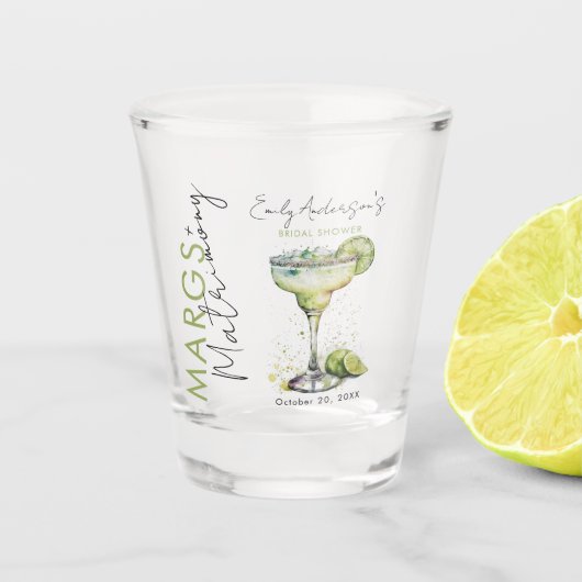 Elegantes modernes Brautparty Schnapsglas (Vorderseite)