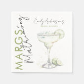 Elegantes modernes Brautparty Serviette (Vorderseite)