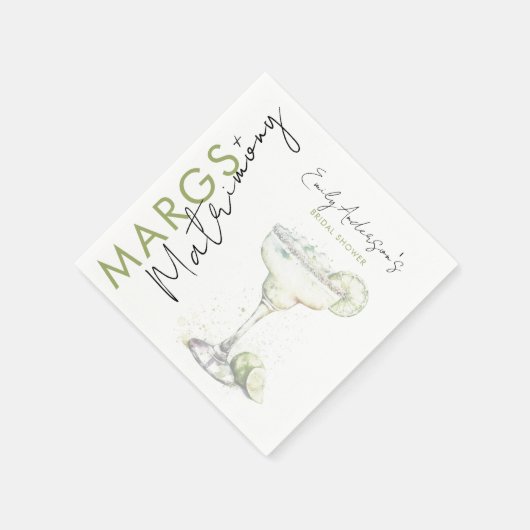 Elegantes modernes Brautparty Serviette (Ecke)