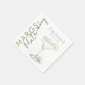 Elegantes modernes Brautparty Serviette (Ecke)