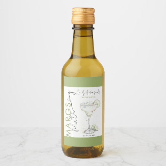 Elegantes modernes Brautparty Weinetikett (Vorderseite)