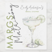 Elegantes modernes Brautparty Weinetikett (Einzelnes Label)