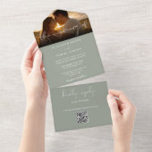 Elegantes, modernes BSG-Foto All In One Einladung (Abreißen)