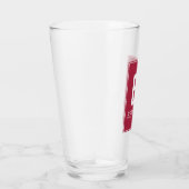 Elegantes modernes burgunderrotes Monogramm Glas (Rechts)