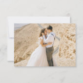 Elegantes, modernes Calligrafy Script-Foto Hochzei Dankeskarte (Rückseite)