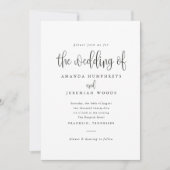 Elegantes, modernes Calligrafy Script-Foto Hochzei Einladung (Vorderseite)