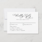 Elegantes, modernes Calligrafy Script-Foto Hochzei RSVP Karte (Vorderseite)