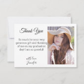 elegantes modernes Chic Dankeschön an Abschluss Fo Karte (Vorderseite)