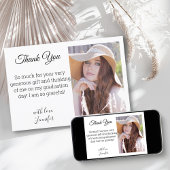 elegantes modernes Chic Dankeschön an Abschluss Fo Karte